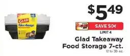 ShopRite Glad Takeaway Food Storage 7-ct. offer