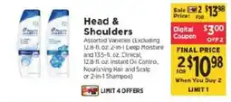 ShopRite Head & Shoulders assorted varieties offer