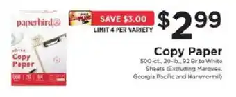 ShopRite Paperbird copy paper offer