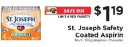 ShopRite St. Joseph Safety Coated Aspirin offer