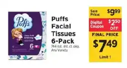 ShopRite Puffs Facial Tissues offer