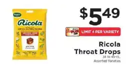 ShopRite Ricola Throat Drops offer