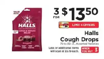 ShopRite Halls Cough Drops offer