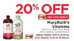 ShopRite MaryRuth's Vitamins offer