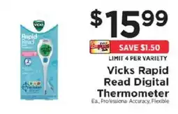 ShopRite Vicks Rapid Read Digital Thermometer offer