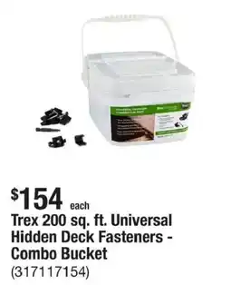The Home Depot Trex universal hidden deck fasteners combo bucket offer