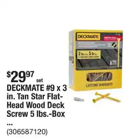The Home Depot Deckmate tan star flat-head wood deck screw offer