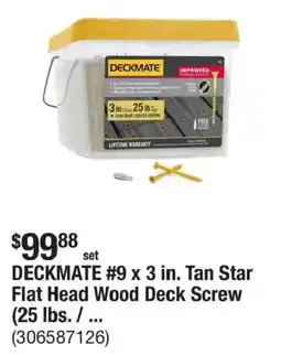 The Home Depot Deckmate Tan Star Flat Head Wood Deck Screw offer