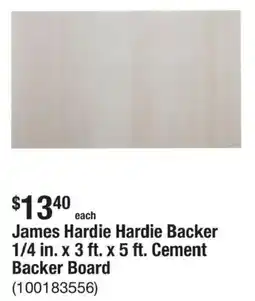 The Home Depot James Hardie Hardie Backer offer