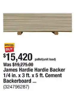 The Home Depot James Hardie Hardie Backer offer