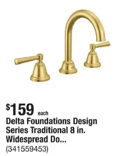 The Home Depot Delta Foundations Design Series Traditional Widespread Do... offer