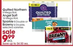 Giant Eagle Quilted Northern, Angel Soft, Sparkle, Brawny offer