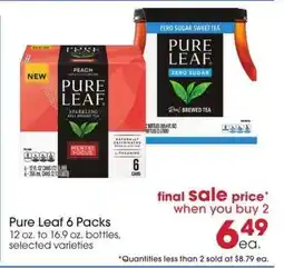 Giant Eagle Pure Leaf 6 Packs offer