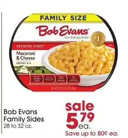 Giant Eagle Bob Evans Family Sides offer