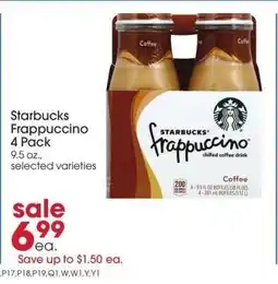 Giant Eagle Starbucks Frappuccino 4 Pack offer