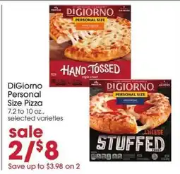 Giant Eagle DiGiorno Personal Size Pizza offer