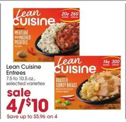 Giant Eagle Lean Cuisine Entrees offer
