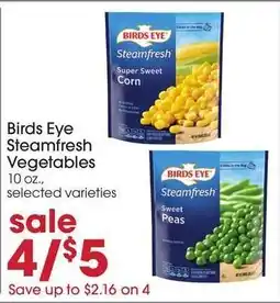 Giant Eagle Birds Eye Steamfresh Vegetables offer