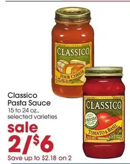 Giant Eagle Classico Pasta Sauce offer