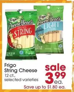 Giant Eagle Frigo String Cheese offer