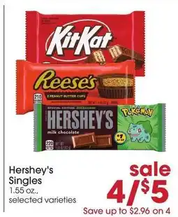 Giant Eagle Hershey's Singles offer
