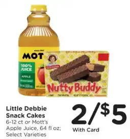 Kroger Little Debbie Snack Cakes or Mott's Apple Juice offer