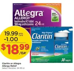 Kroger Claritn or Allegra Allergy Relief offer