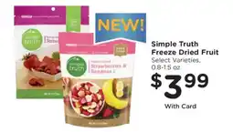 Kroger Simple Truth Freeze-Dried Fruit offer