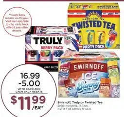 Kroger Smirnoff, Truly or Twisted Tea offer