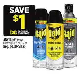 Dollar General ANY Raid Insect Control offer