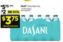 Dollar General Dasani Bottled Water offer