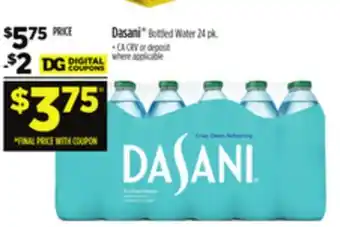 Dollar General Dasani Bottled Water offer