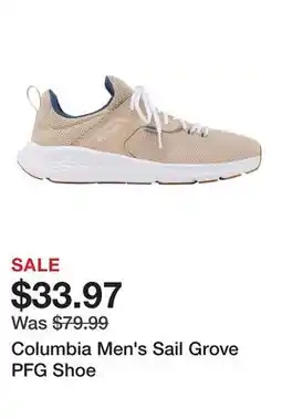 Dick's Sporting Goods Columbia Men's Sail Grove PFG Shoe offer