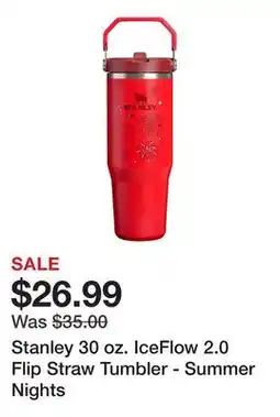Dick's Sporting Goods Stanley 30 oz. IceFlow 2.0 Flip Straw Tumbler - Summer Nights offer