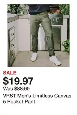 Dick's Sporting Goods VRST Men's Limitless Canvas 5 Pocket Pant offer