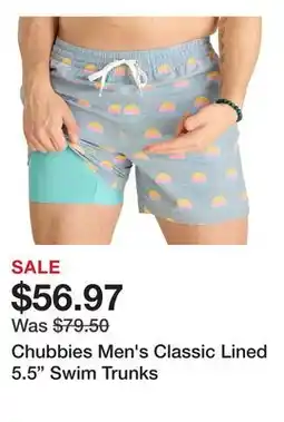 Dick's Sporting Goods Chubbies Men's Classic Lined 5.5 Swim Trunks offer