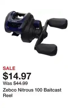 Dick's Sporting Goods Zebco Nitrous 100 Baitcast Reel offer