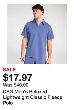 Dick's Sporting Goods DSG Men's Relaxed Lightweight Classic Fleece Polo offer