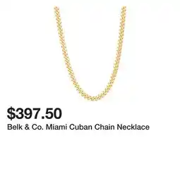 Belk Belk & Co. Miami Cuban Chain Necklace offer