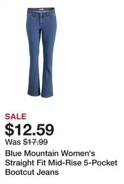 Tractor Supply Company Blue Mountain Women's Straight Fit Mid-Rise 5-Pocket Bootcut Jeans offer