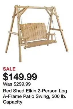 Tractor Supply Company Red Shed Elkin 2-Person Log A-Frame Patio Swing, 500 lb. Capacity offer