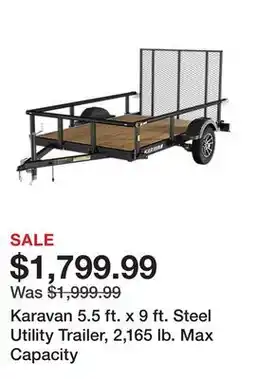 Tractor Supply Company Karavan 5.5 ft. x 9 ft. Steel Utility Trailer, 2,165 lb. Max Capacity offer