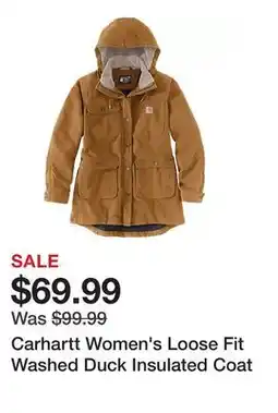 Tractor Supply Company Carhartt Women's Loose Fit Washed Duck Insulated Coat offer
