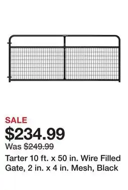 Tractor Supply Company Tarter 10 ft. x 50 in. Wire Filled Gate, 2 in. x 4 in. Mesh, Black offer