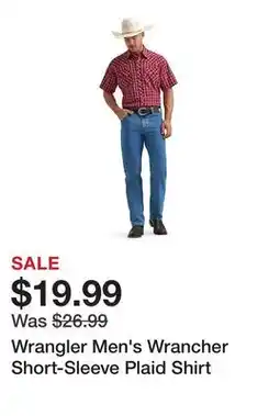 Tractor Supply Company Wrangler Men's Wrancher Short-Sleeve Plaid Shirt offer