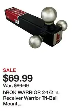 Tractor Supply Company bROK WARRIOR 2-1/2 in. Receiver Warrior Tri-Ball Mount, 3,000/10,000/16,000 lb. Capacity offer