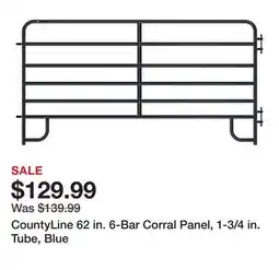 Tractor Supply Company CountyLine 62 in. 6-Bar Corral Panel, 1-3/4 in. Tube, Blue offer