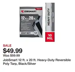 Tractor Supply Company JobSmart 12 ft. x 20 ft. Heavy-Duty Reversible Poly Tarp, Black/Silver offer