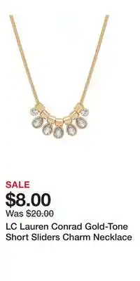 Kohl's LC Lauren Conrad Gold-Tone Short Sliders Charm Necklace offer