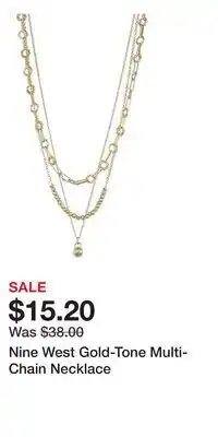 Kohl's Nine West Gold-Tone Multi-Chain Necklace offer